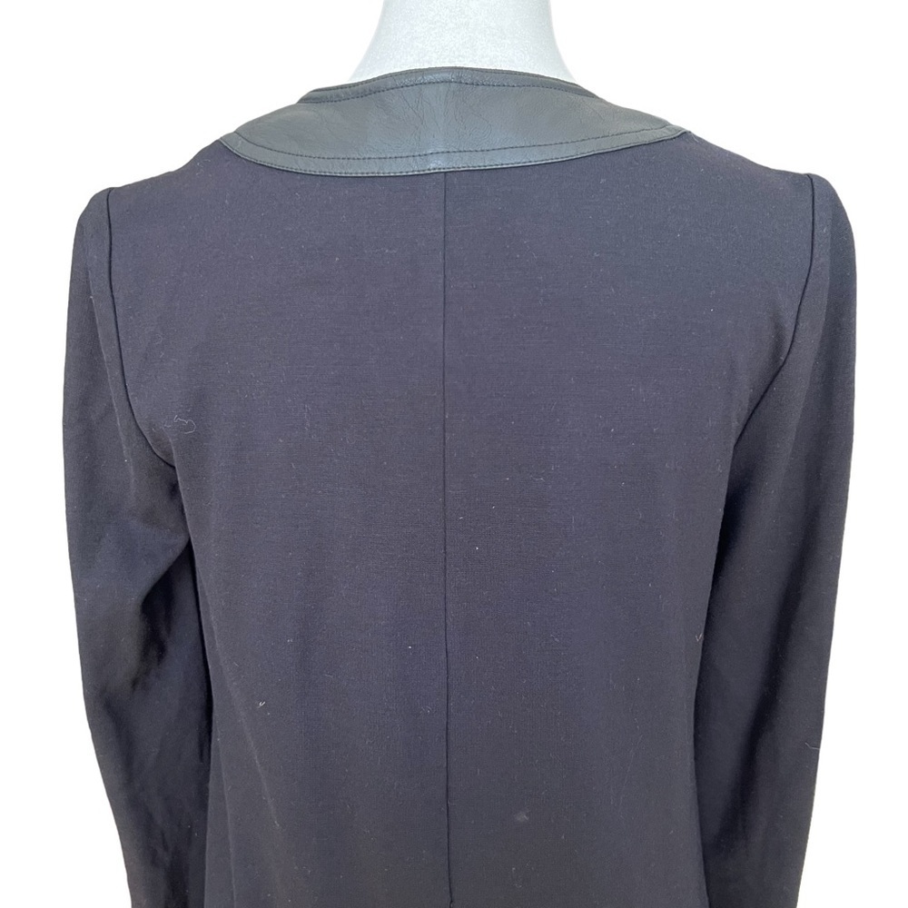 BCBGMAXAZRIA Black Aero Faux Leather Zipper Long Sleeve - Picture 5 of 7